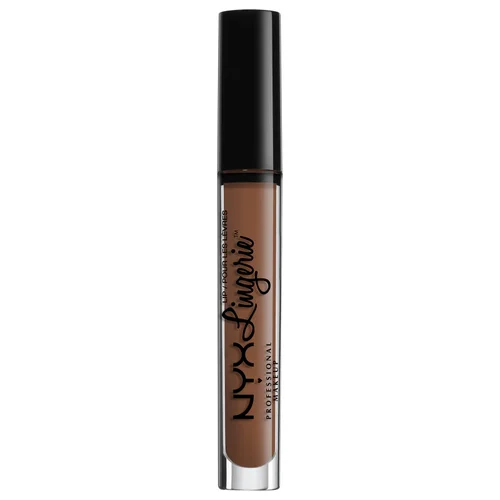 NYX Professional Makeup Lip Lingerie Liquid Lipstick - Beauty Mark - Chocolate Brown Image 1