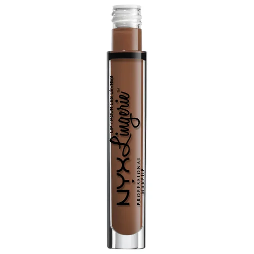 NYX Professional Makeup Lip Lingerie Liquid Lipstick - Beauty Mark - Chocolate Brown Image 2