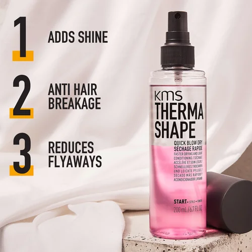 KMS Thermashape Quick Blow Dry Spray for Faster Drying and Light Conditioning 200ml Image 4