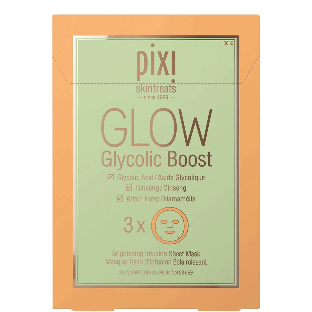 PIXI GLOW Glycolic Acid Boost Sheet Mask (Pack of 3) Image 1