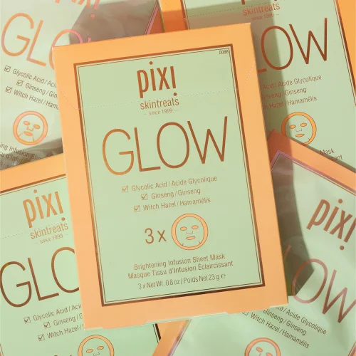 PIXI GLOW Glycolic Acid Boost Sheet Mask (Pack of 3) Image 3