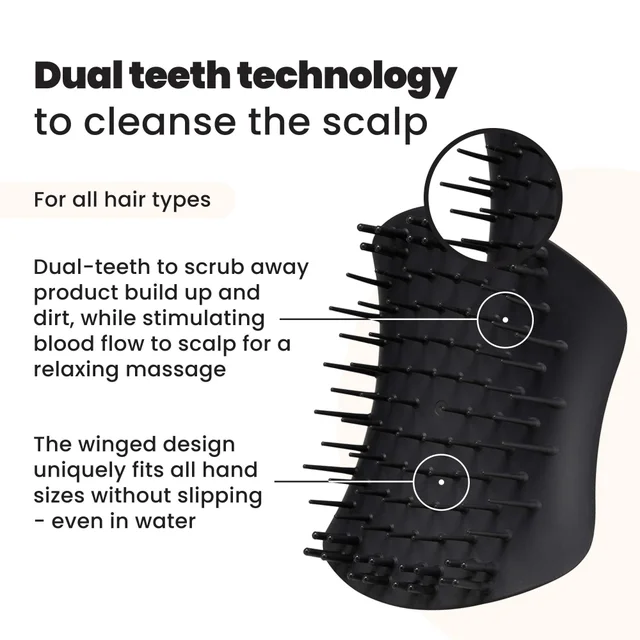 Tangle Teezer The Scalp Exfoliator and Massager - Onyx Black