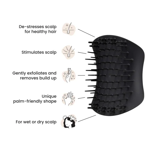 Tangle Teezer The Scalp Exfoliator and Massager - Onyx Black Image 4